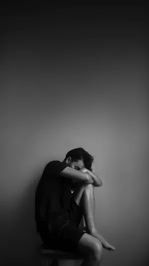 Black And White Depressed Pfp Wallpaper