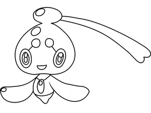 Black And White Drawing Of Phione's Image Wallpaper