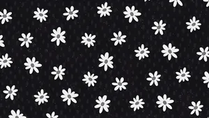 Black And White Floral Pattern Wallpaper
