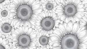 Black And White Floral Pattern Wallpaper