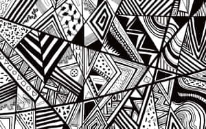 Black And White Geometric Pattern Wallpaper