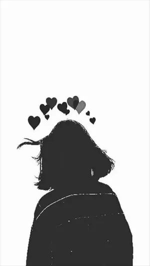 Black And White Girl Aesthetic Wallpaper