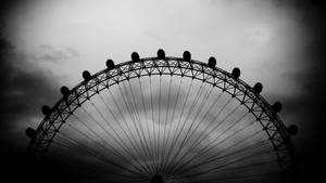 Black And White Hd Ferris Wheel Wallpaper