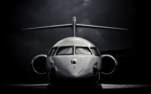 Black And White Hd Plane Cockpit Wallpaper