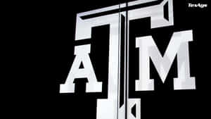 Black And White Image Of The Texas Am Logo Wallpaper
