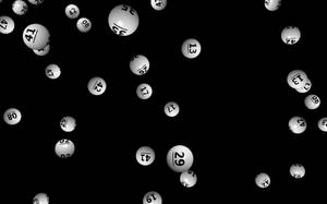 Black And White Lottery Balls Wallpaper