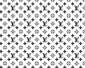 Black And White Lv Monogram Desktop Wallpaper