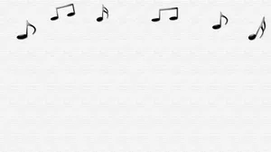 Black And White Musical Notes On A Staff With A Piano Keyboard In The Background Wallpaper