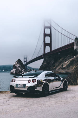 Black And White Nissan Gtr Car Wallpaper