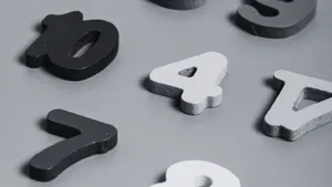 Black And White Numbered Grid Background Wallpaper