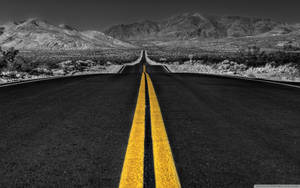 Black And White Road Wallpaper