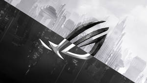 Black And White Rog Gaming Logo Hd Wallpaper