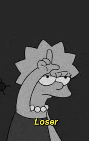 Black And White Sad Lisa Simpson Wallpaper