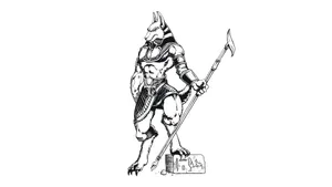 Black And White Sketch 4k Anubis Wallpaper