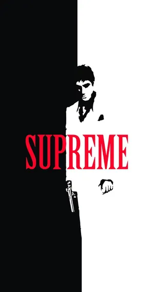 Black And White Supreme Wallpaper