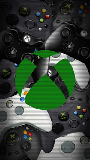 Black And White Xbox Remote Controllers Wallpaper