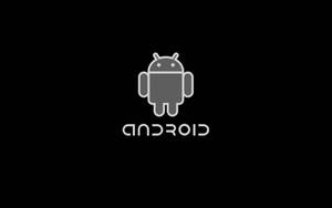 Black Android Grey Logo Wallpaper