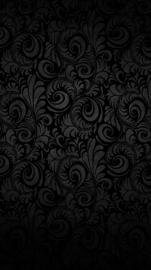 Black Android Wall With Floral Pattern Wallpaper