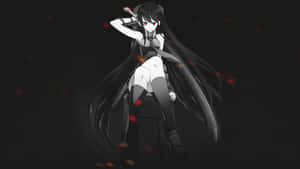 Black Anime Pfp Long Hair Girl Wallpaper