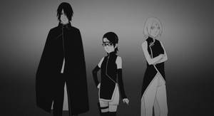 Black Anime Uchiha Family Wallpaper