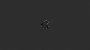 Black Apple Logo In Dark Gray Wallpaper