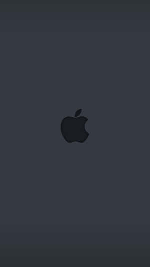 Black Apple Logo In Gray Wallpaper