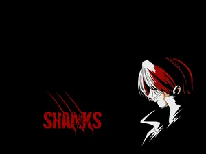 Black Backdrop With Red Slashes Shanks One Piece Wallpaper