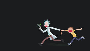 Black Background Rick And Morty 4k Wallpaper