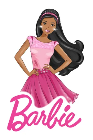 Black Barbiein Pink Dress Wallpaper