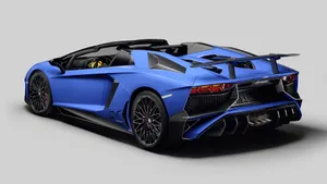 Black Blue Lamborghini Aventador Cool Wallpaper