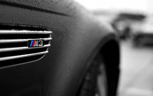 Black Bmw M3 Logo Close-up Wallpaper