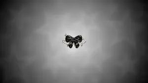 Black Bow On Gray Background Wallpaper