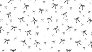 Black Bow Pattern Wallpaper