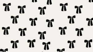 Black Bow Pattern Wallpaper