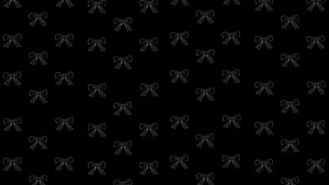 Black Bow Pattern Background Wallpaper