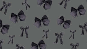 Black Bow Pattern Wallpaper