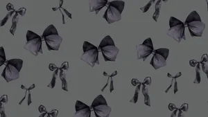 Black Bow Pattern Wallpaper