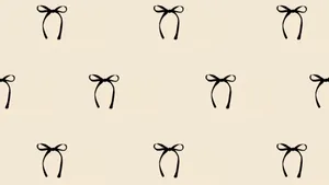 Black Bow Pattern Design Wallpaper