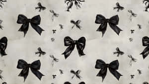 Black Bow Pattern Design Wallpaper