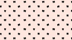 Black Bow Pattern Design Wallpaper