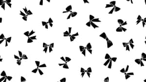 Black Bow Pattern Design Wallpaper