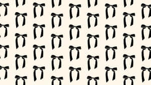 Black Bow Pattern Design Wallpaper