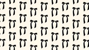 Black Bow Pattern Design Wallpaper