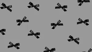 Black Bow Pattern Design Wallpaper