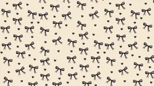 Black Bow Pattern Design Wallpaper