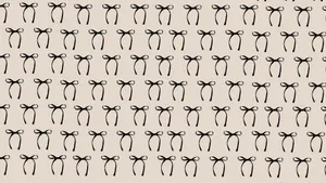 Black Bow Pattern Design Wallpaper