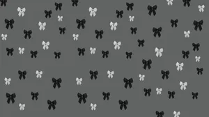 Black Bow Pattern Design Wallpaper