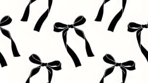 Black Bow Pattern Wallpaper