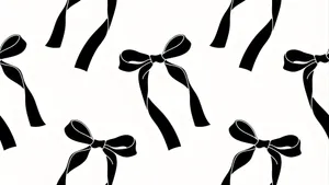 Black Bow Pattern Wallpaper