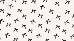 Black Bow Pattern Wallpaper